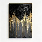 AVIORART Black Gold Wall Art Canvas