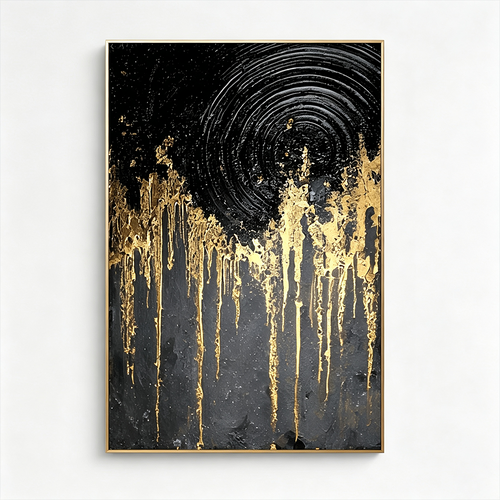 AVIORART Black Gold Wall Art Canvas