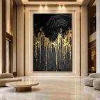 AVIORART Black Gold Wall Art Canvas