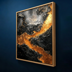 AVIORART Black Amber Wall Art Canvas
