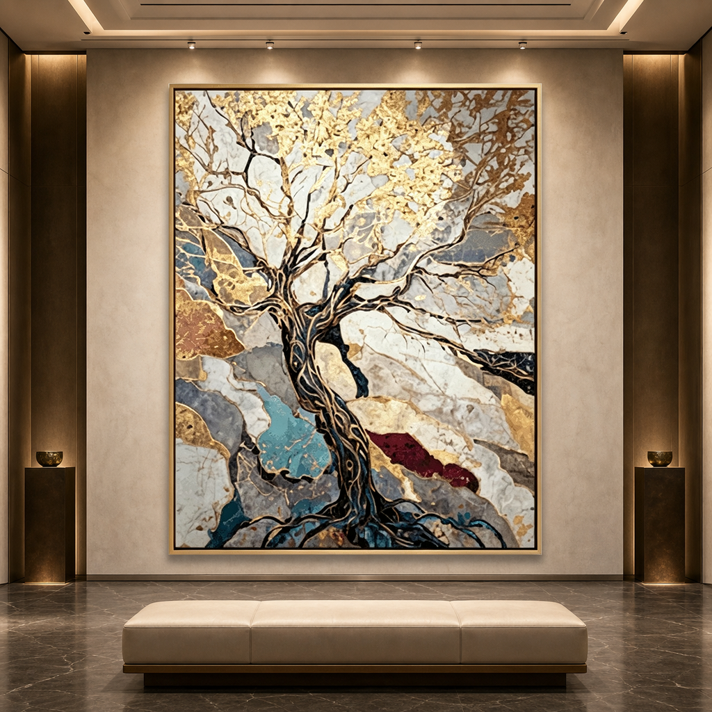 AVIORART Blessings Tree Wall Art Canvas