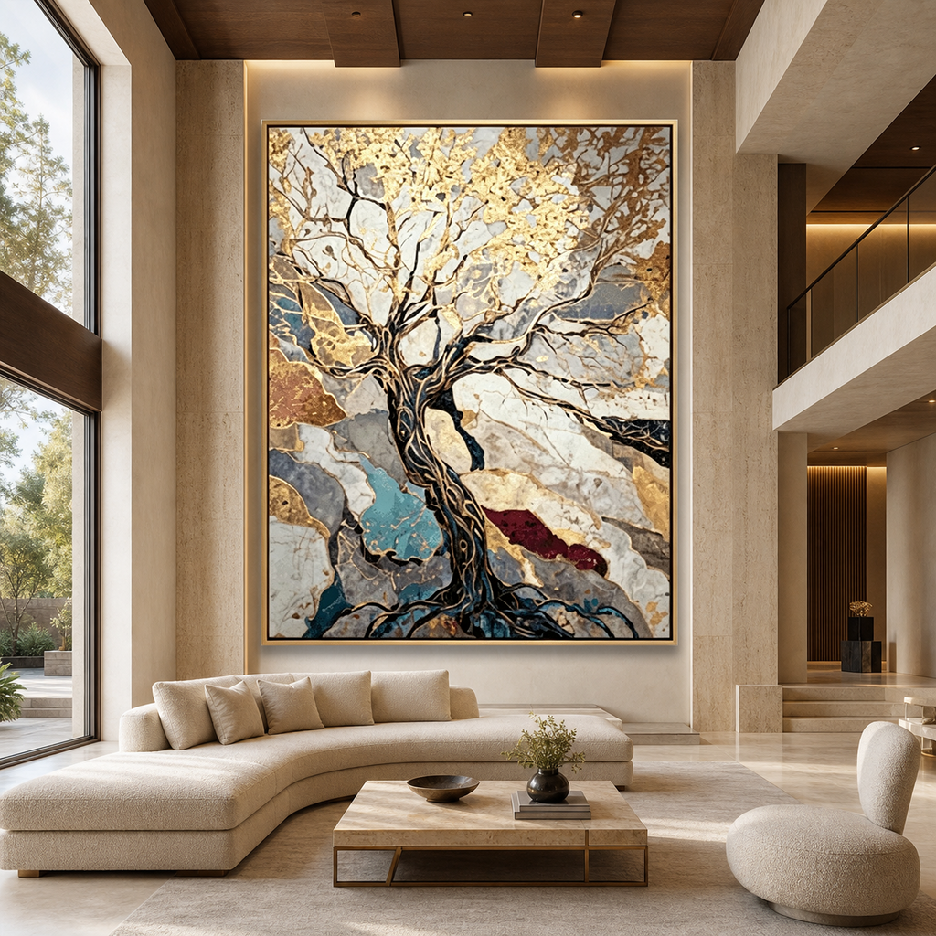 AVIORART Blessings Tree Wall Art Canvas