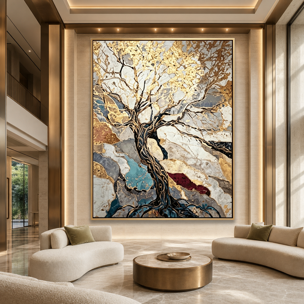 AVIORART Blessings Tree Wall Art Canvas