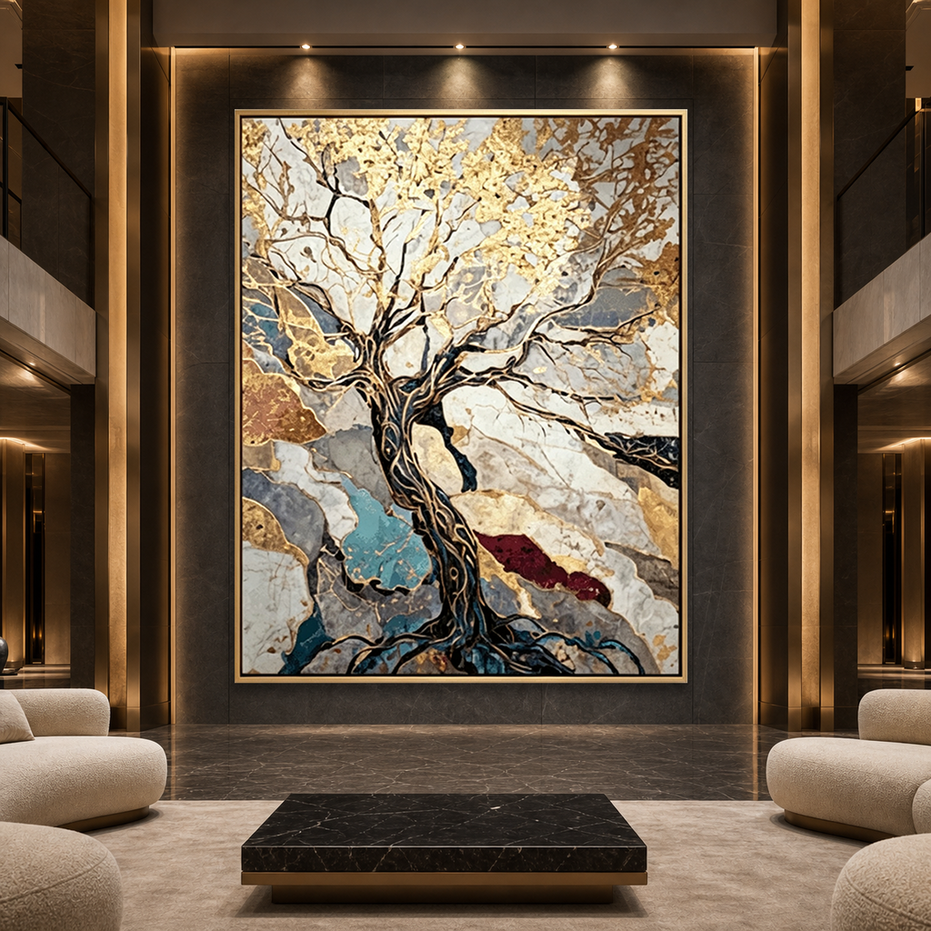 AVIORART Blessings Tree Wall Art Canvas
