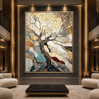 AVIORART Blessings Tree Wall Art Canvas