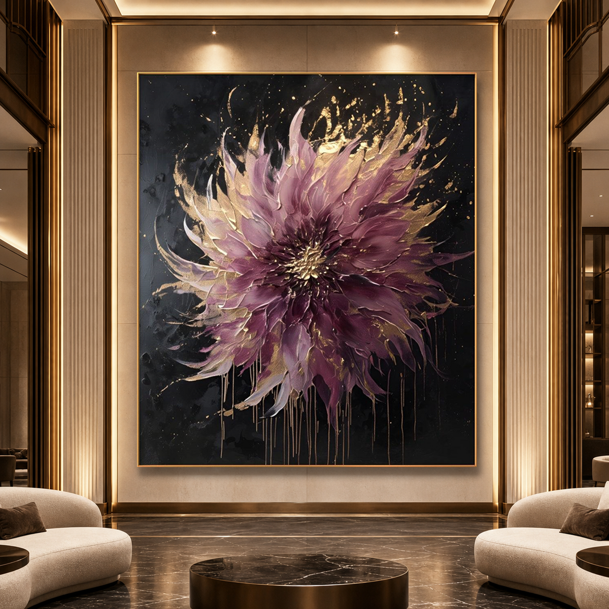 AVIORART Blooms at Night Wall Art Canvas