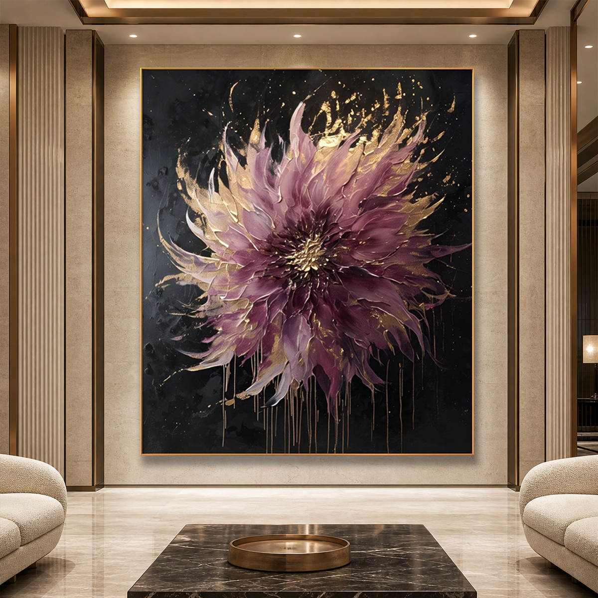 AVIORART Blooms at Night Wall Art Canvas