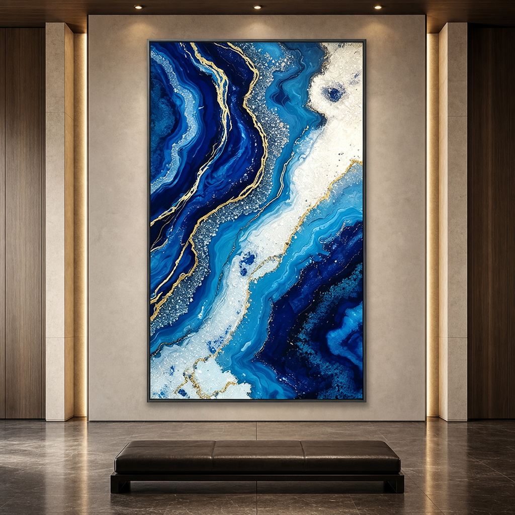 AVIORART Blue Stone Wall Art Canvas