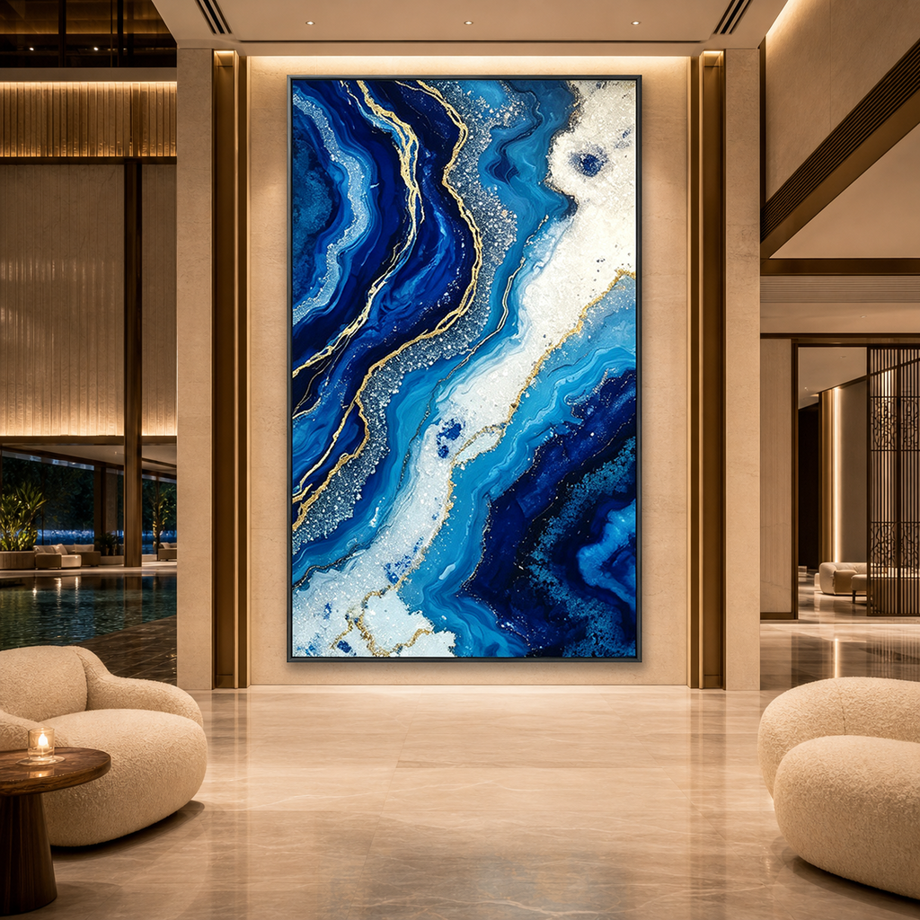 AVIORART Blue Stone Wall Art Canvas
