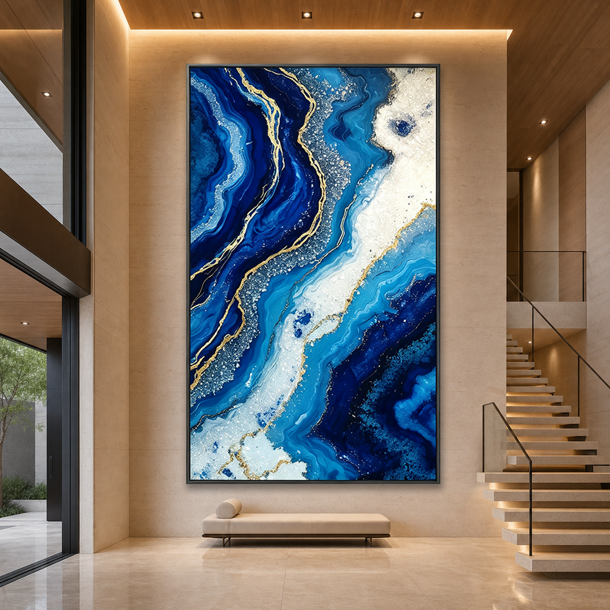 AVIORART Blue Stone Wall Art Canvas
