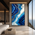 AVIORART Blue Stone Wall Art Canvas
