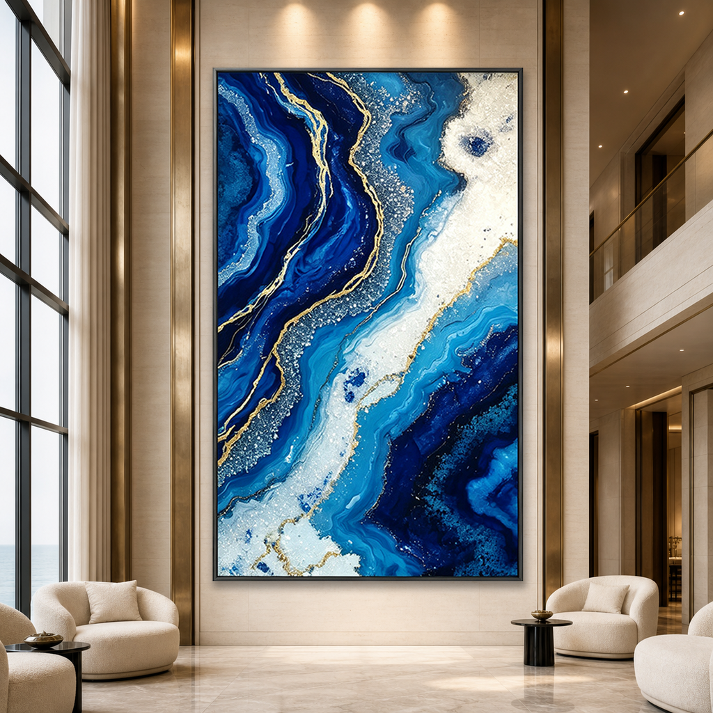 AVIORART Blue Stone Wall Art Canvas