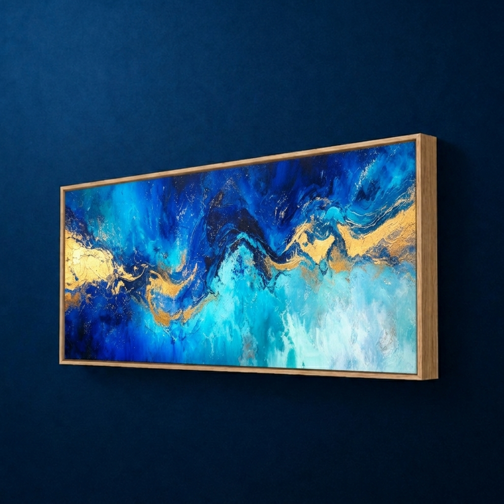 AVIORART Blue Infinity Wall Art Canvas