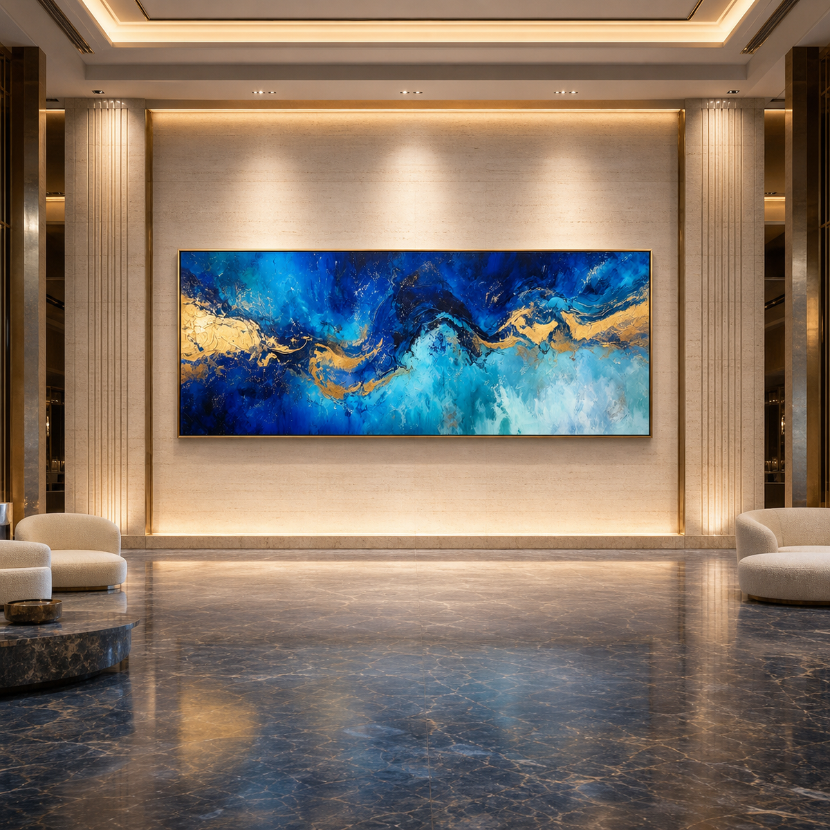 AVIORART Blue Infinity Wall Art Canvas