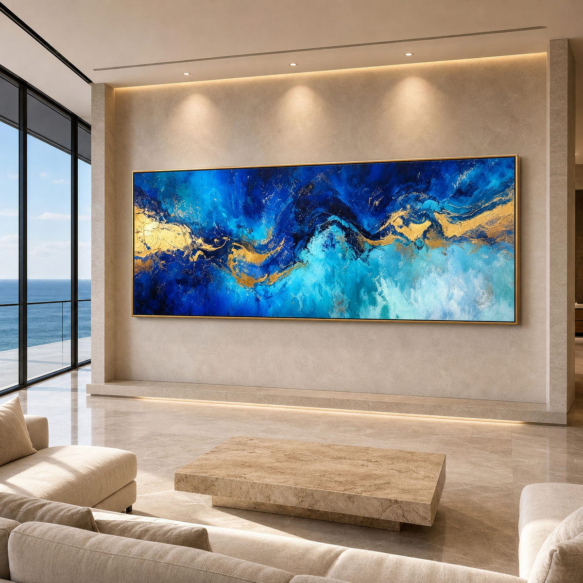 AVIORART Blue Infinity Wall Art Canvas