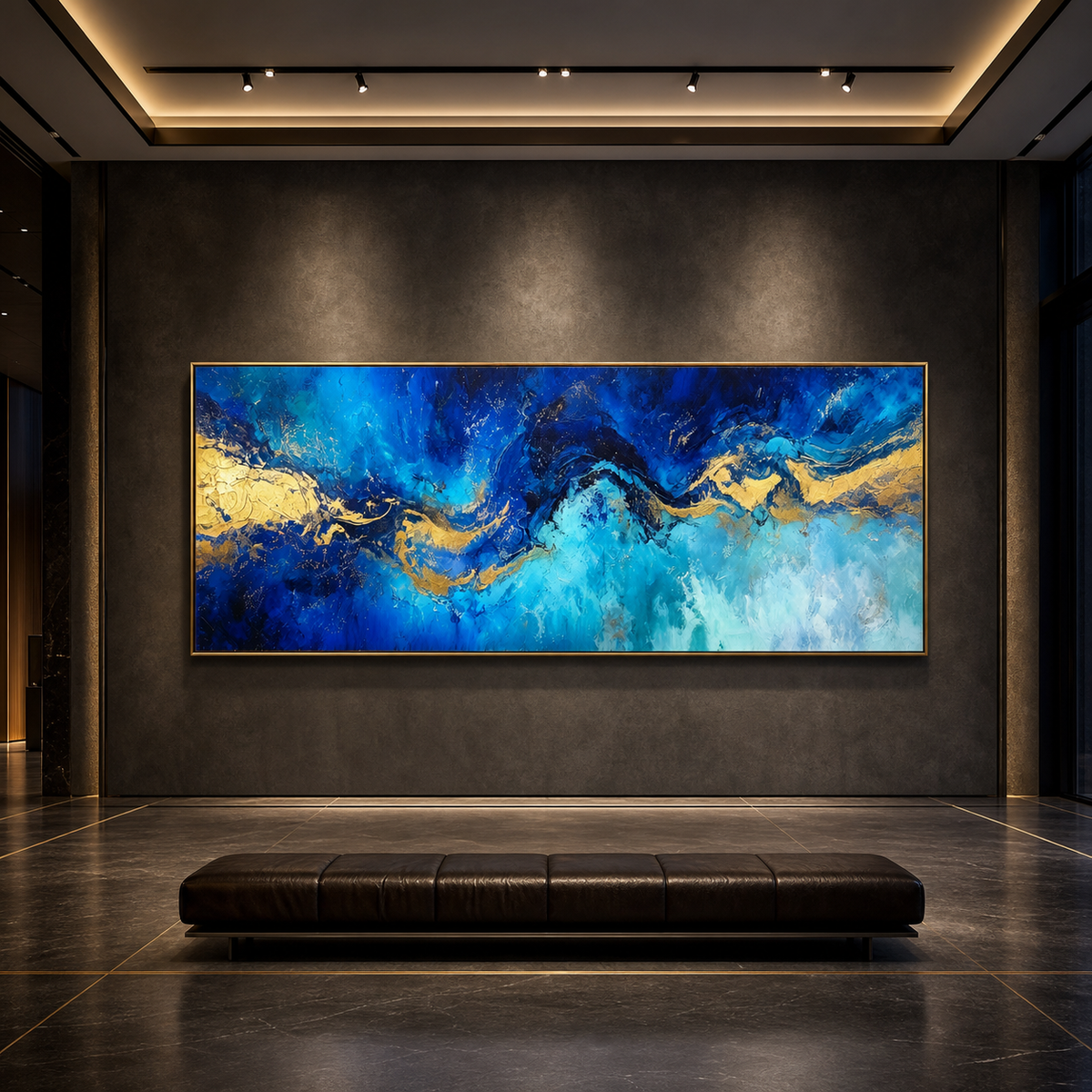 AVIORART Blue Infinity Wall Art Canvas