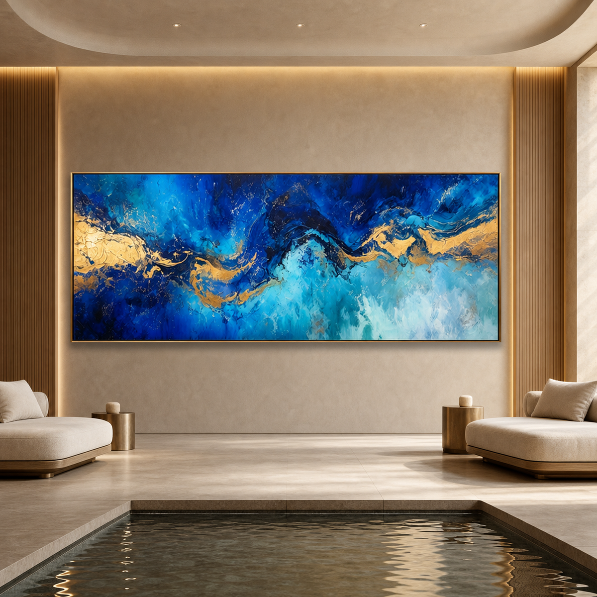AVIORART Blue Infinity Wall Art Canvas