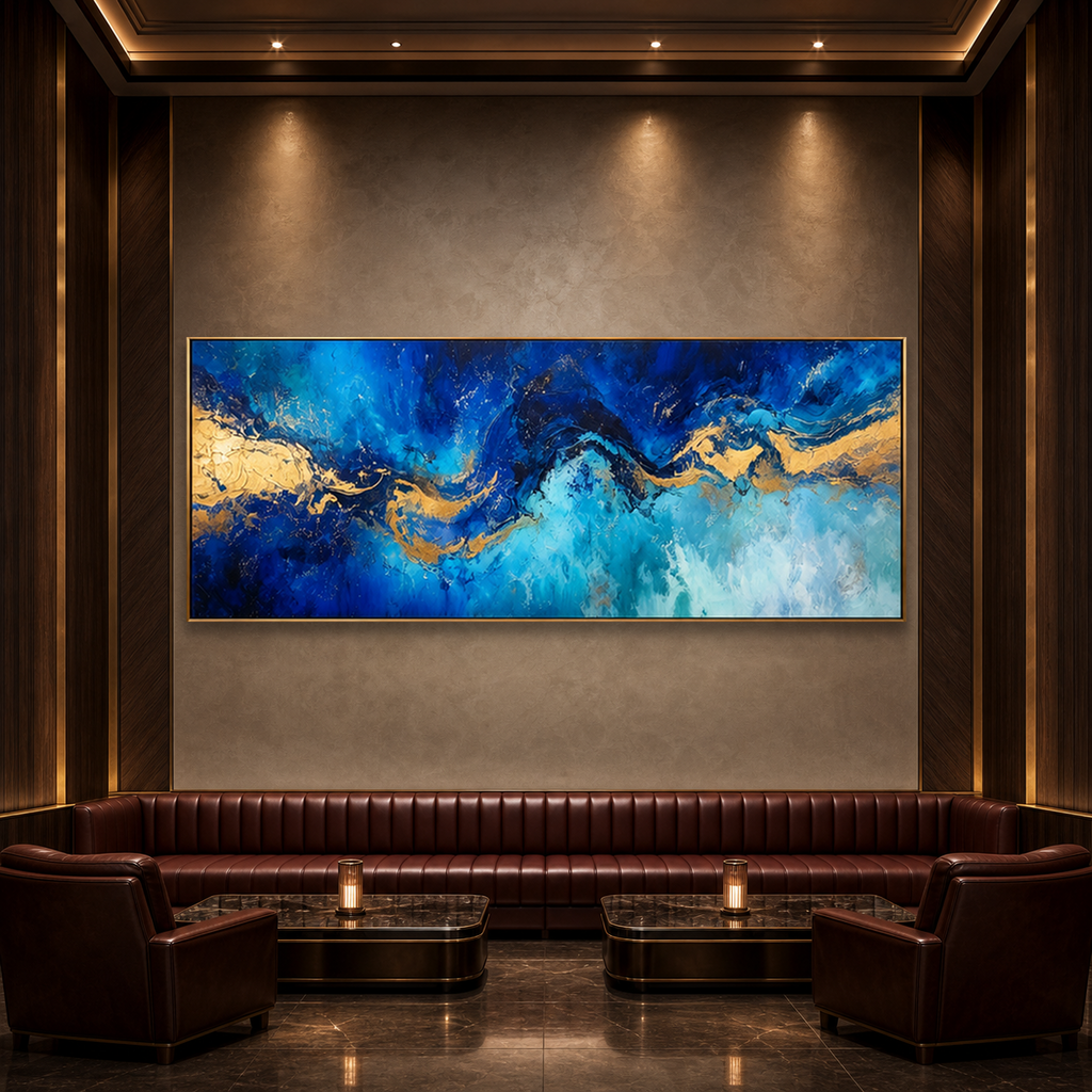 AVIORART Blue Infinity Wall Art Canvas