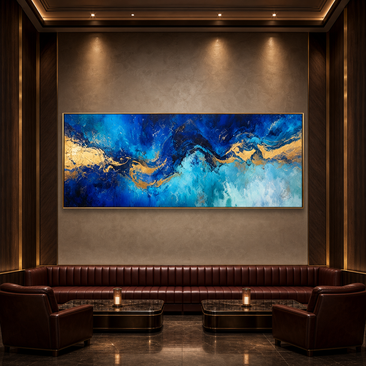 AVIORART Blue Infinity Wall Art Canvas
