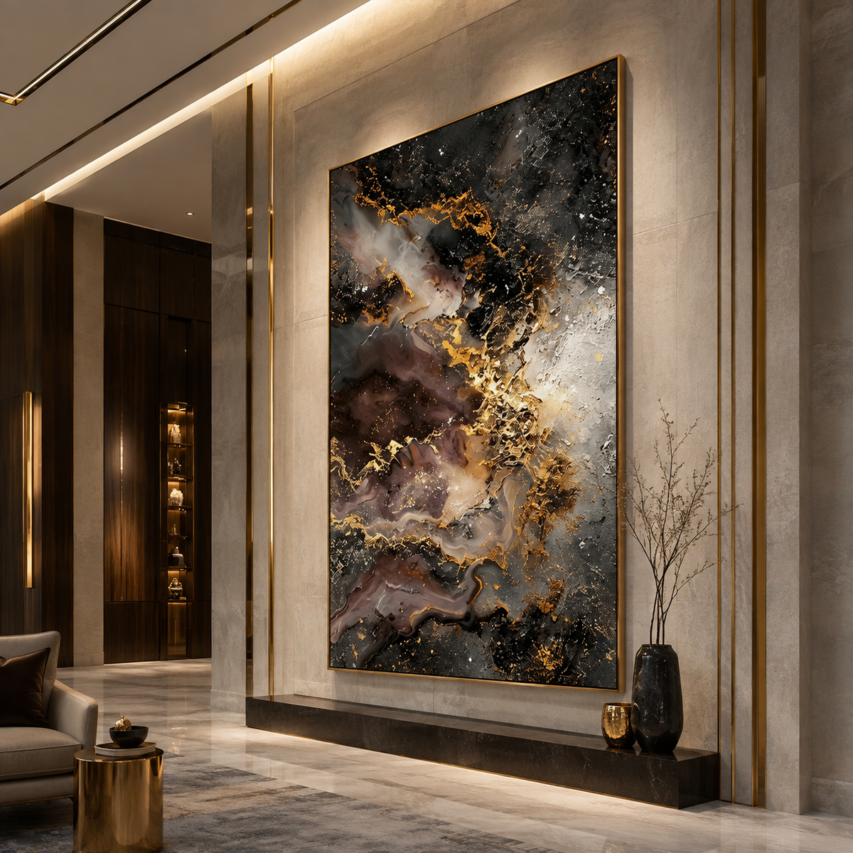 AVIORART Bronze Nebula Wall Art Canvas