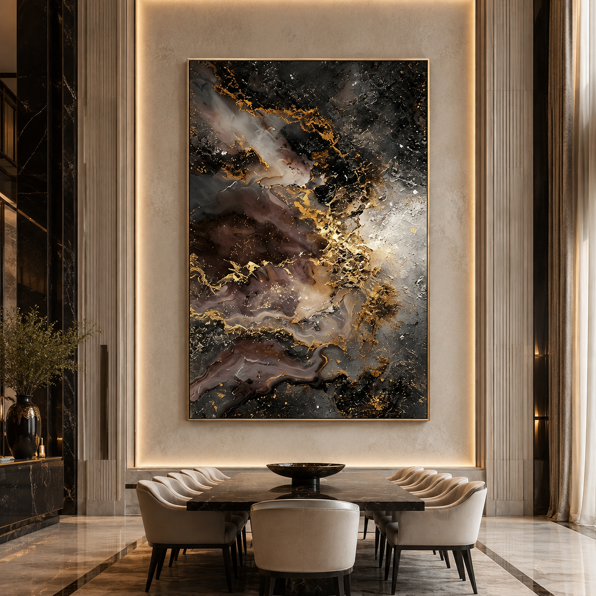 AVIORART Bronze Nebula Wall Art Canvas