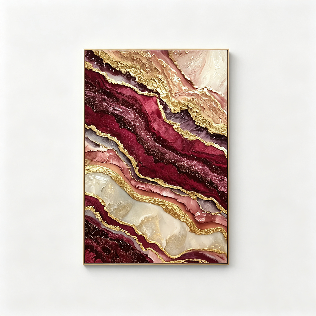 AVIORART Burgundy Depths Wall Art Canvas