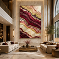 AVIORART Burgundy Depths Wall Art Canvas