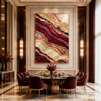 AVIORART Burgundy Depths Wall Art Canvas