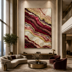 AVIORART Burgundy Depths Wall Art Canvas