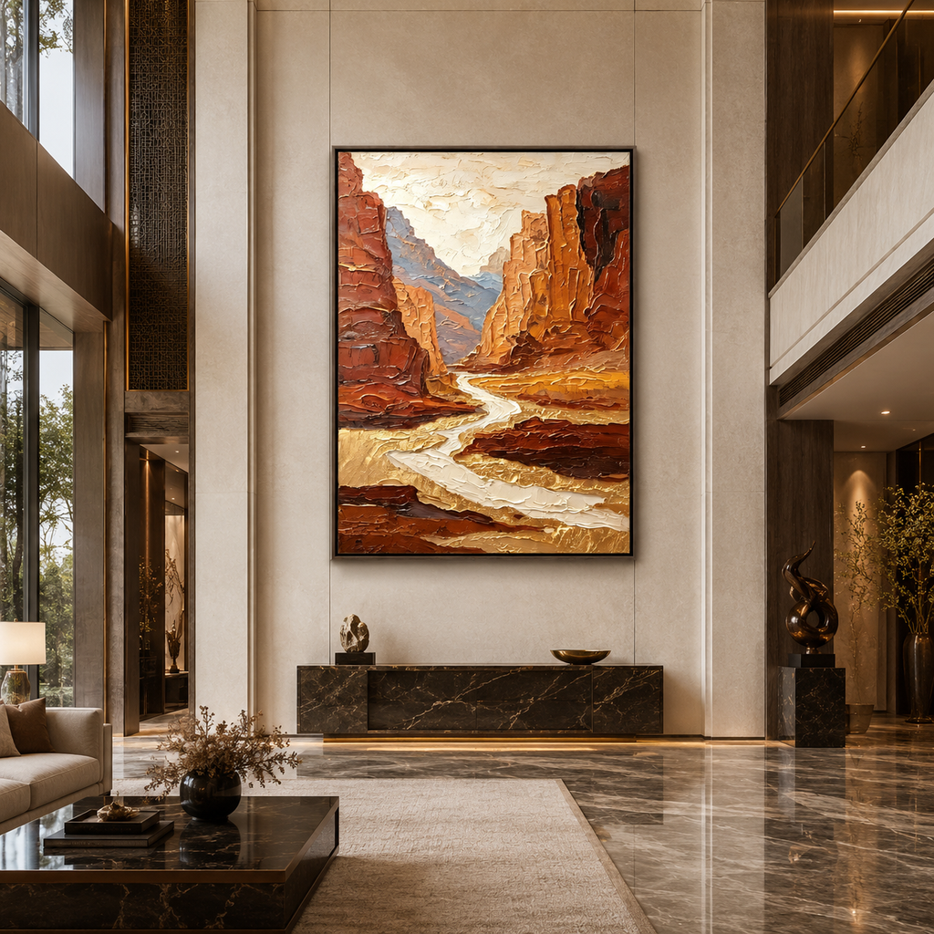 AVIORART Canyon Gold Wall Art Canvas