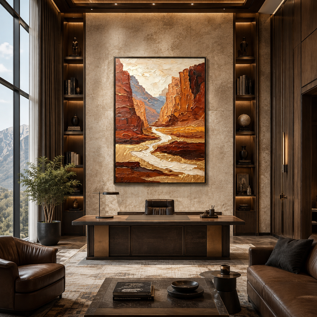 AVIORART Canyon Gold Wall Art Canvas