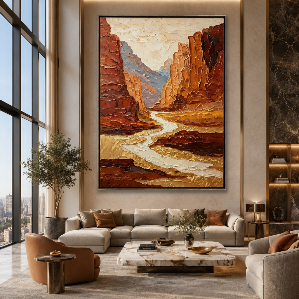 AVIORART Canyon Gold Wall Art Canvas