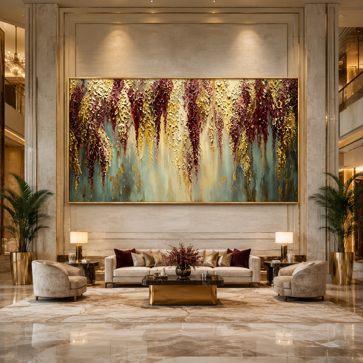 AVIORART Cascading Bloom Wall Art Canvas
