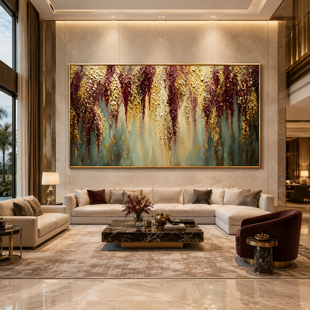AVIORART Cascading Bloom Wall Art Canvas