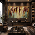 AVIORART Cascading Bloom Wall Art Canvas