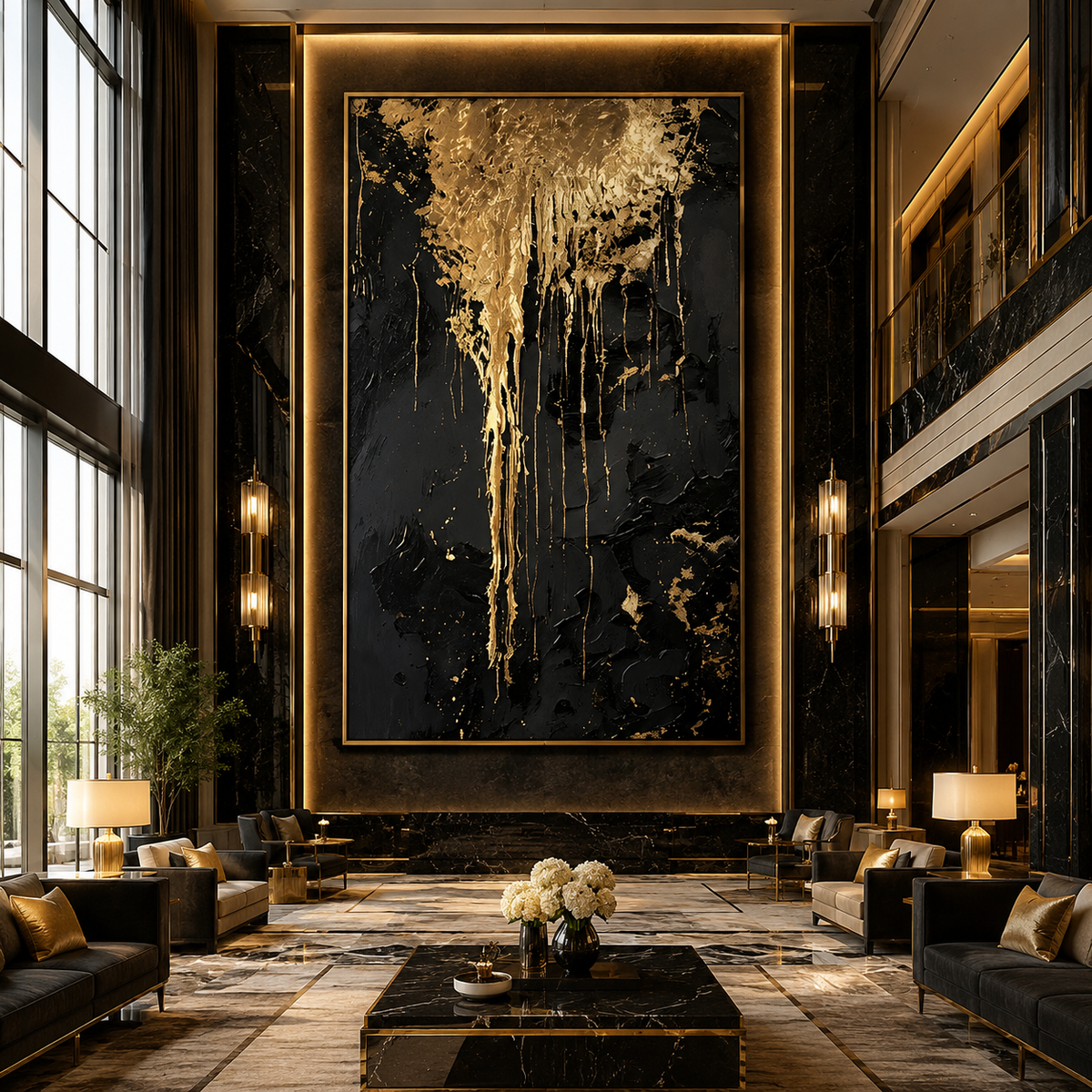 AVIORART Cascading Wealth Wall Art Canvas