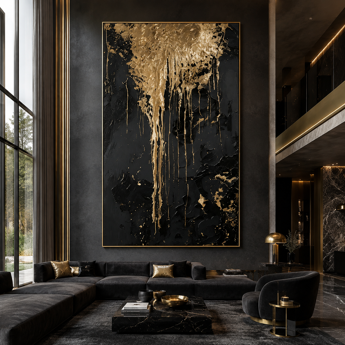 AVIORART Cascading Wealth Wall Art Canvas