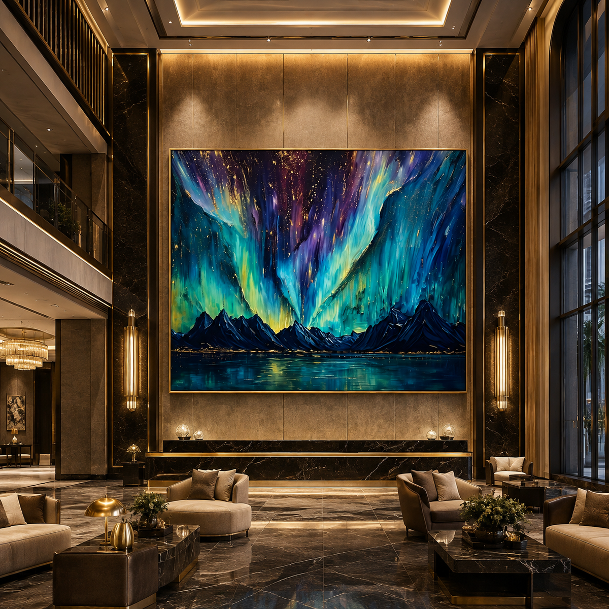 AVIORART Celestial Lights Wall Art Canvas
