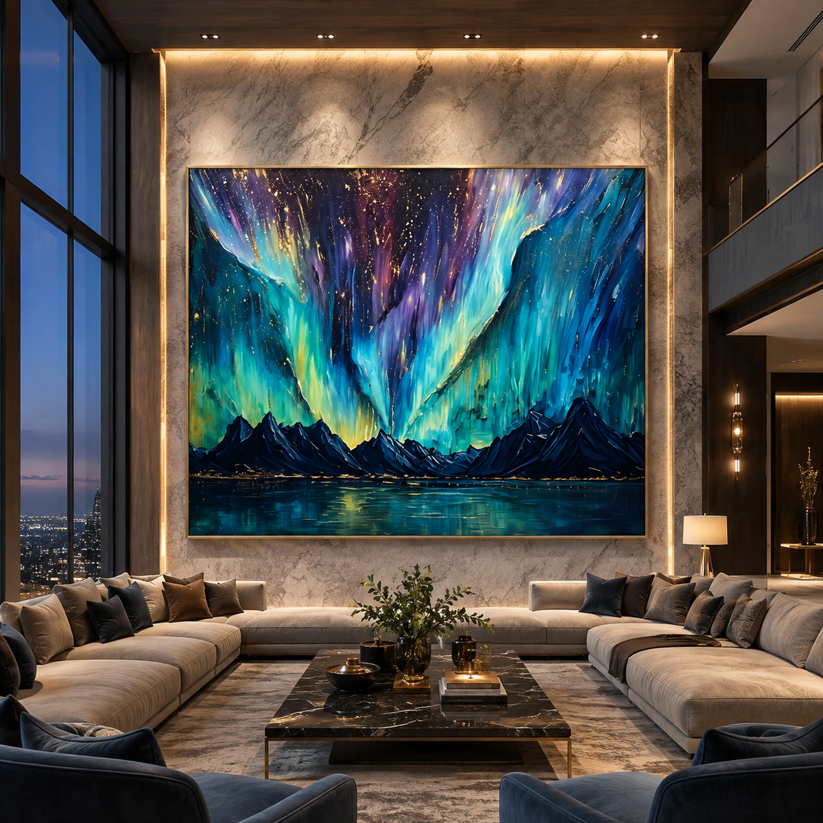 AVIORART Celestial Lights Wall Art Canvas