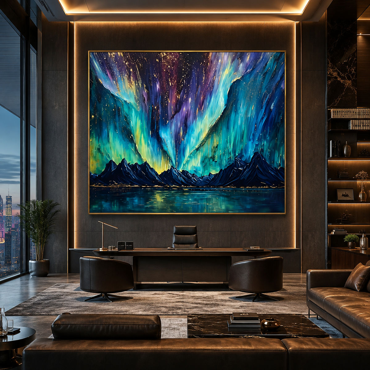 AVIORART Celestial Lights Wall Art Canvas