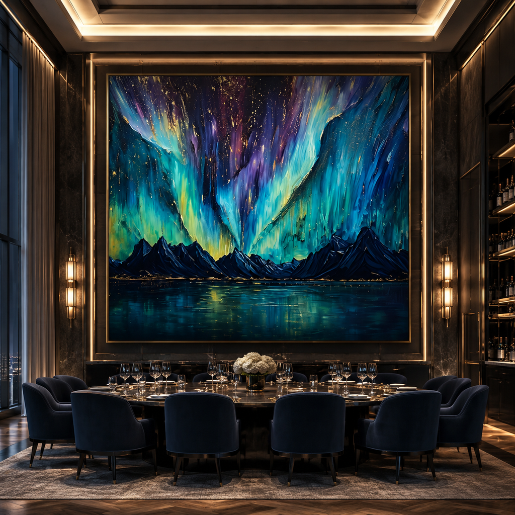 AVIORART Celestial Lights Wall Art Canvas