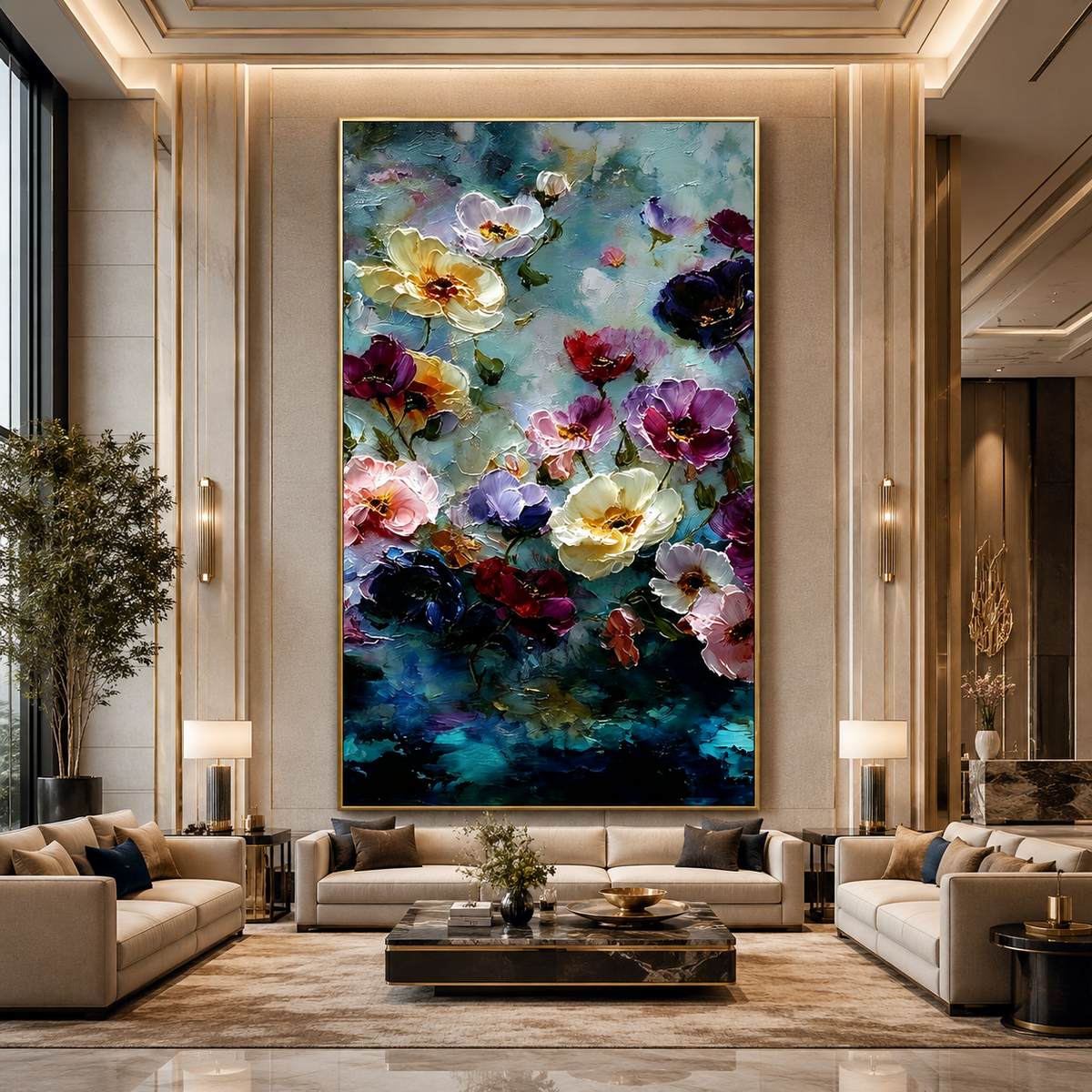 AVIORART Celestial Petals Wall Art Canvas