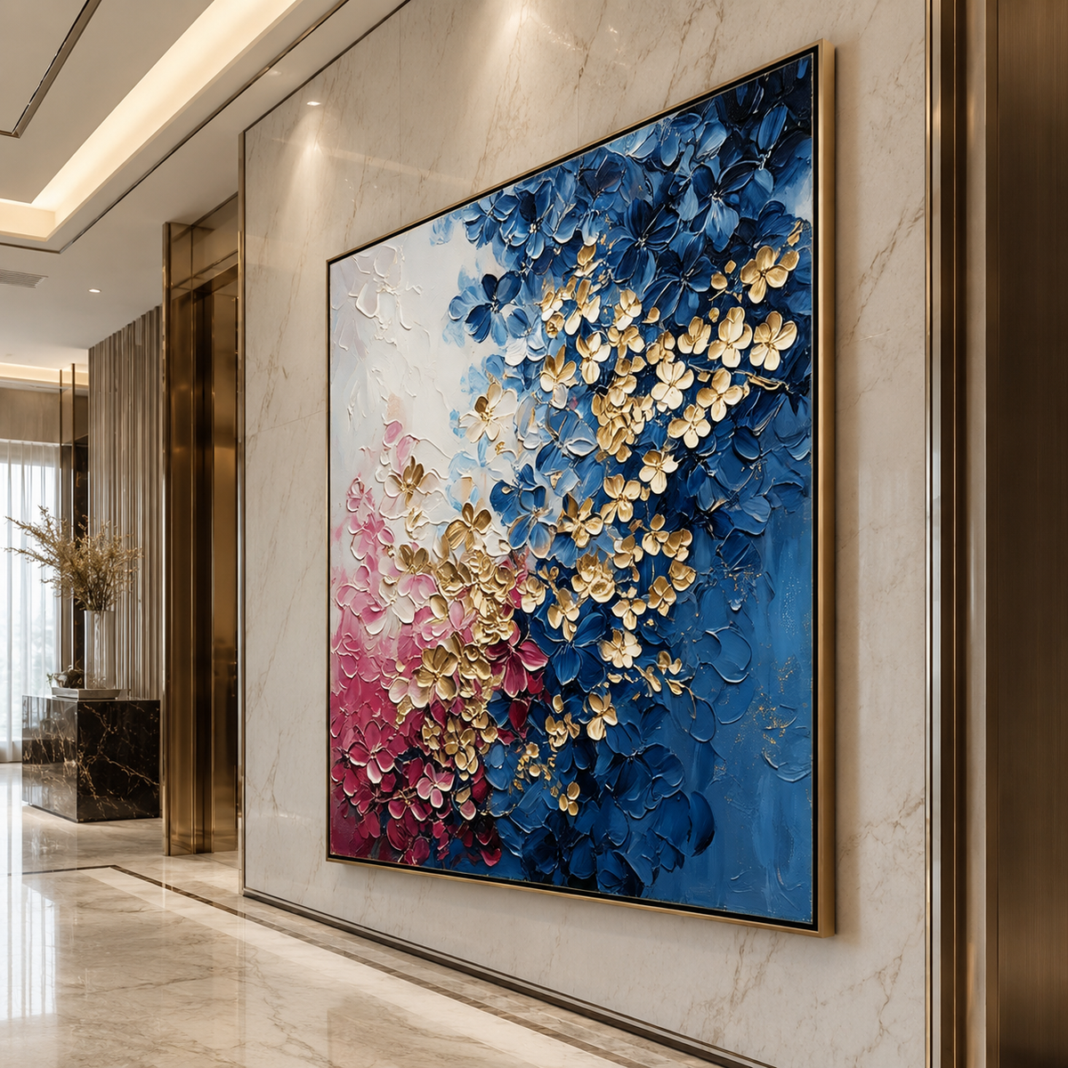 AVIORART Champagne Blossoms Wall Art Canvas