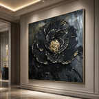 AVIORART Charcoal Rose Wall Art Canvas