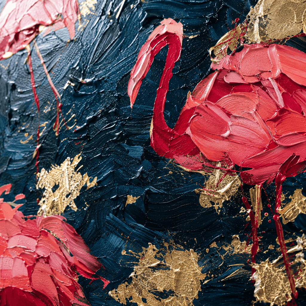 AVIORART Flamingo Party Wall Art Canvas
