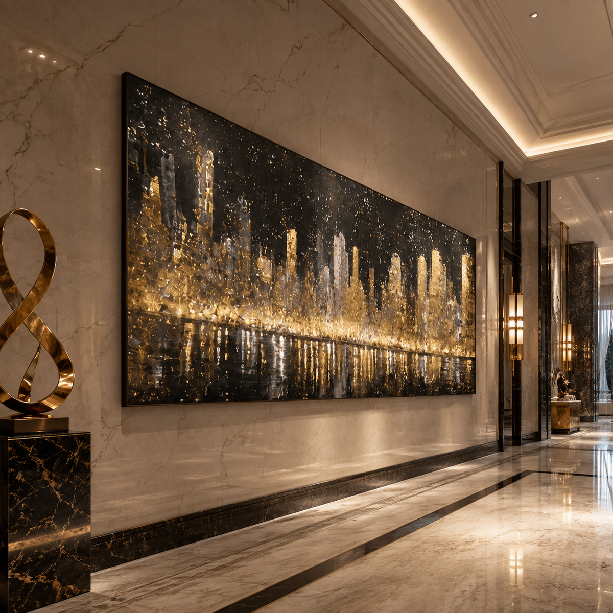 AVIORART City of Gold Wall Art Canvas
