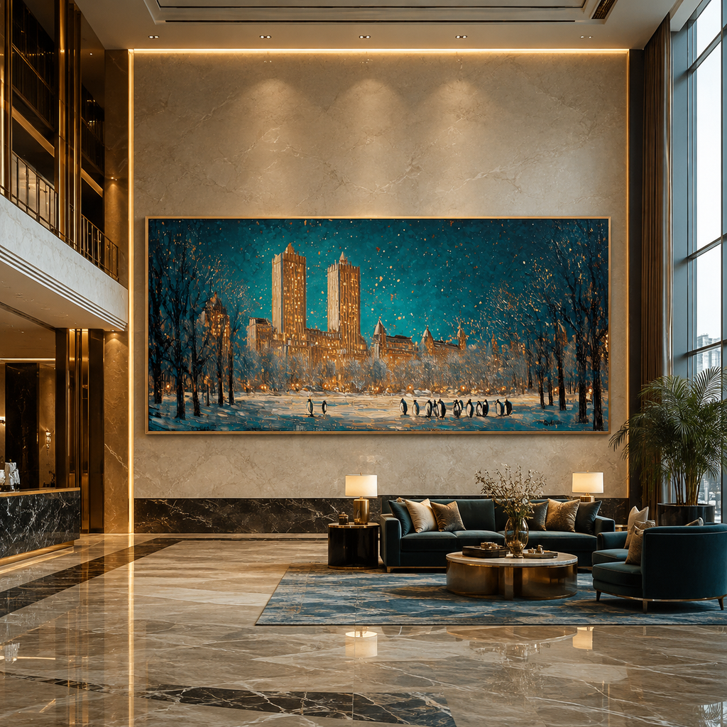 AVIORART City of Snowlight Wall Art Canvas