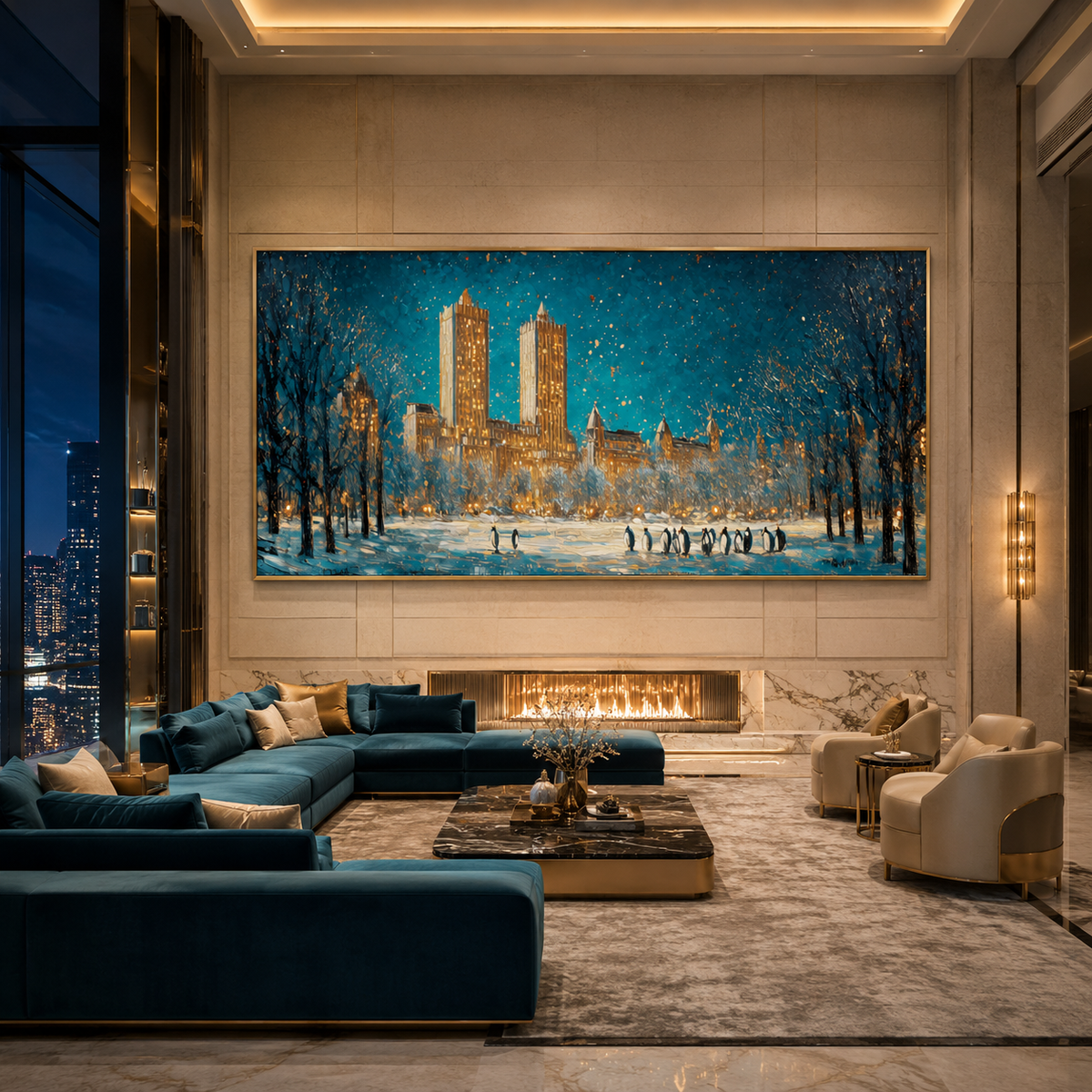 AVIORART City of Snowlight Wall Art Canvas