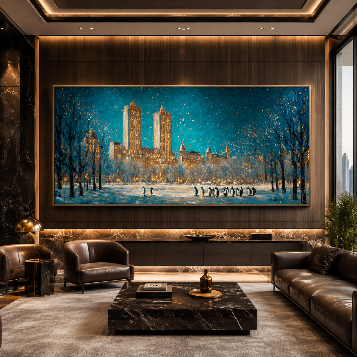 AVIORART City of Snowlight Wall Art Canvas