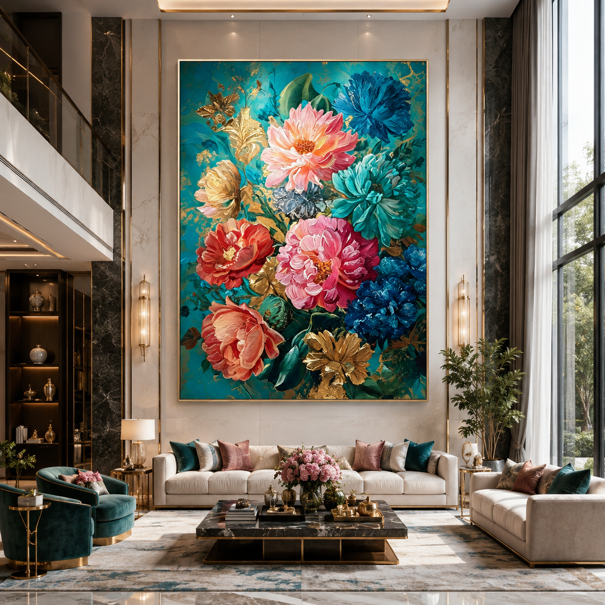 AVIORART Coral Blooms Wall Art Canvas